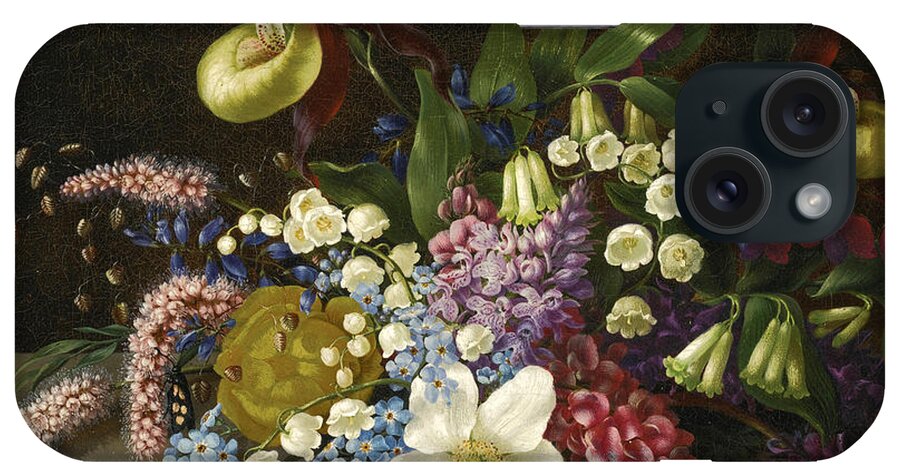 Adelheid Dietrich iPhone Case featuring the painting Floral Still Life by Adelheid Dietrich