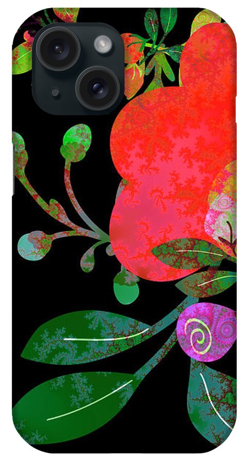 Nag004813 iPhone Case featuring the digital art Floral Tales #01 by Edmund Nagele FRPS