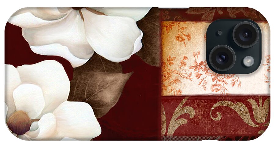 Magnolia iPhone Case featuring the painting Flores Blancas Square II by Mindy Sommers