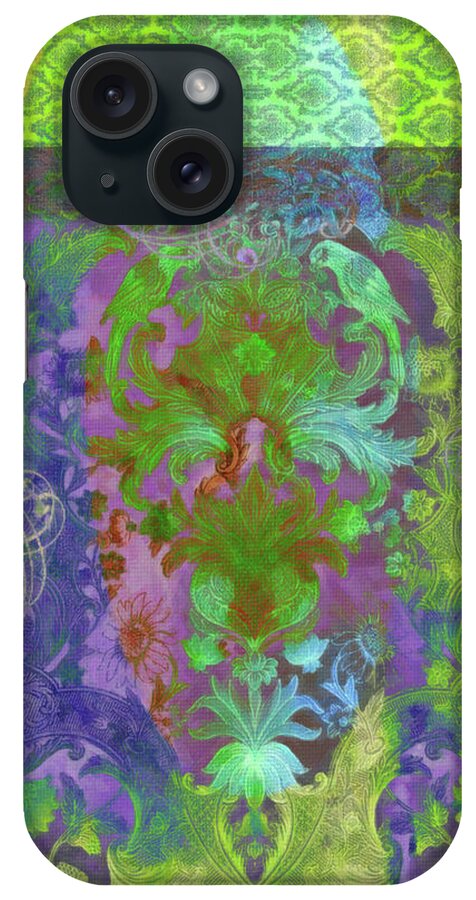 Design iPhone Case featuring the mixed media Flourish 4 by Priscilla Huber
