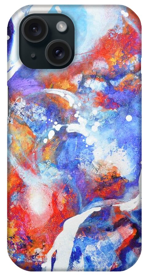 Abstract iPhone Case featuring the painting Flow by Betty M M Wong