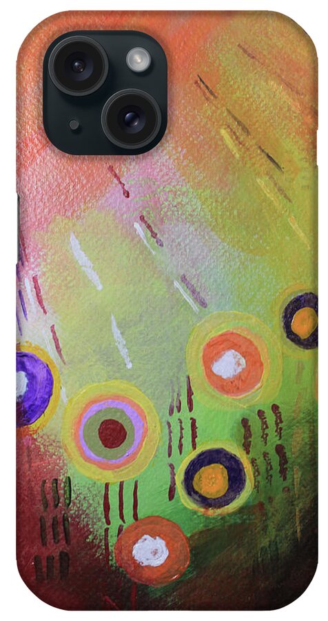 Flower iPhone Case featuring the mixed media Flower 1 Abstract by April Burton