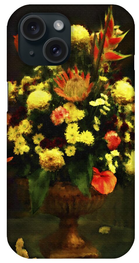 Flowers iPhone Case featuring the digital art Flower Arrangement by Diane Macdonald