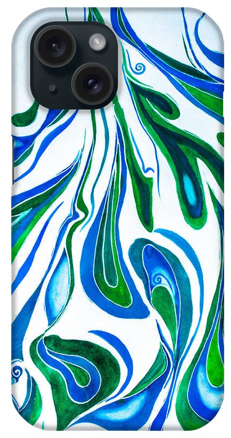 Abstract iPhone Case featuring the painting Flower Power by Vickie Myers
