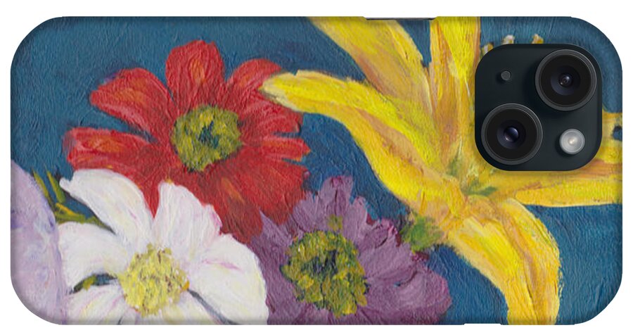 Original Painting iPhone Case featuring the painting Flowers For Gary by Patricia Cleasby