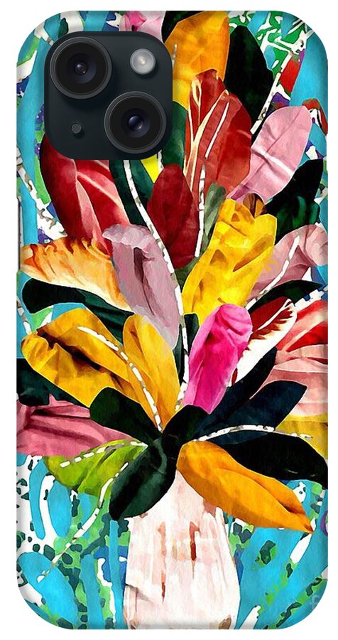 Floral iPhone Case featuring the mixed media Flowers for My Mother by Sarah Loft