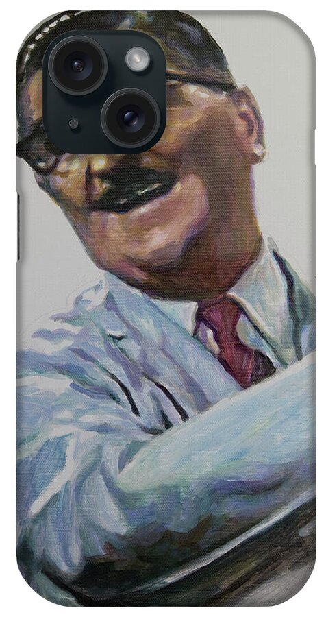 Andy Griffith Show iPhone Case featuring the painting Floyd the barber in color by Tommy Midyette
