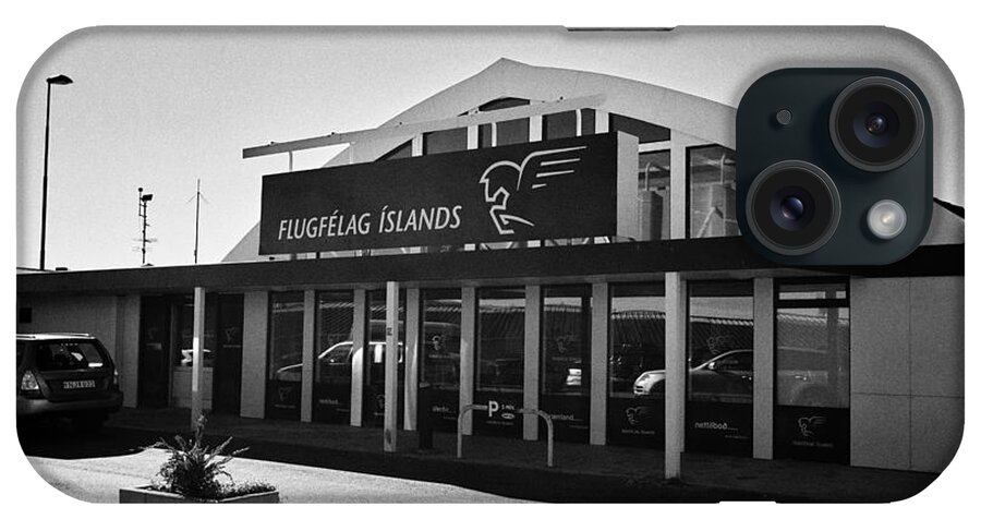 Flugfelag iPhone Case featuring the photograph Flugfelag Islands Air Iceland At Reykjavik Airport Iceland by Joe Fox