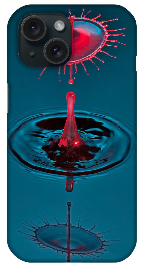 Water Drop Collision iPhone Case featuring the photograph Fluid Parasol by Susan Candelario