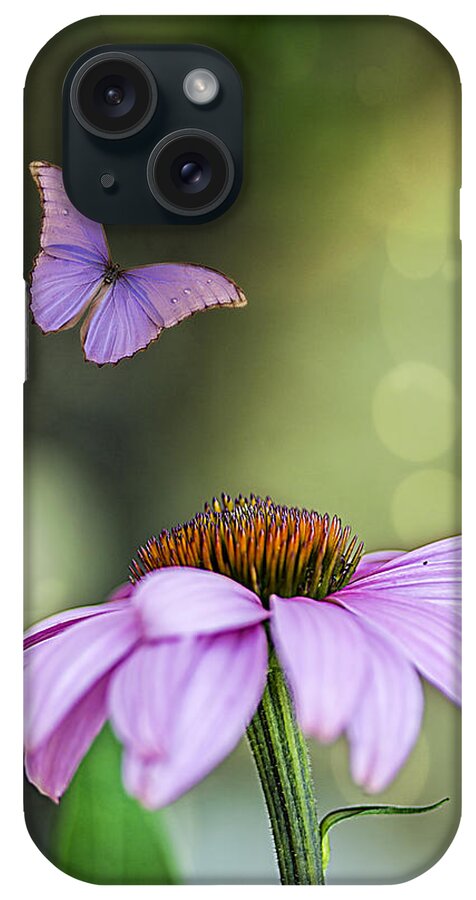 Flower iPhone Case featuring the photograph Flutterby by Cathy Kovarik