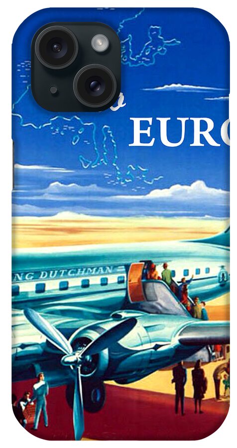 Fly iPhone Case featuring the painting Fly to Europe by Long Shot