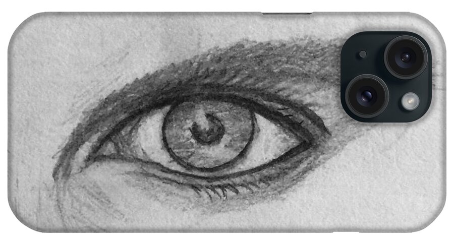 Pencil Framed Prints iPhone Case featuring the drawing Focus On The Good by Paul Carter