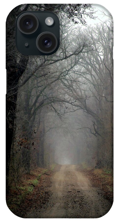 Fog iPhone Case featuring the photograph Fog Shrouded Lane 7861 DP_2 by Steven Ward