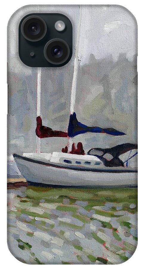 895 iPhone Case featuring the painting Fogged In by Phil Chadwick