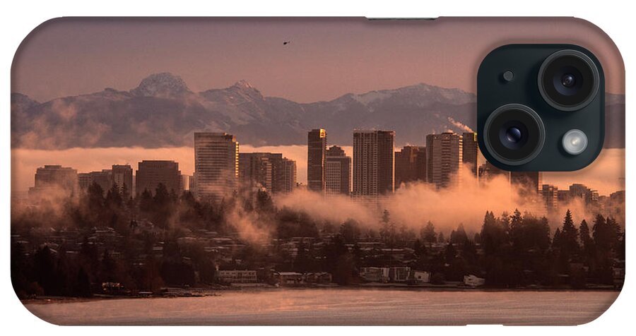 Bellevue iPhone Case featuring the photograph Foggy Bellevue Sunrise by Matt McDonald