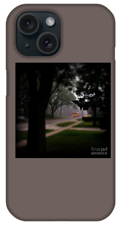 Frank J Casella iPhone Case featuring the photograph Foggy Morning Bus Ride by Frank J Casella