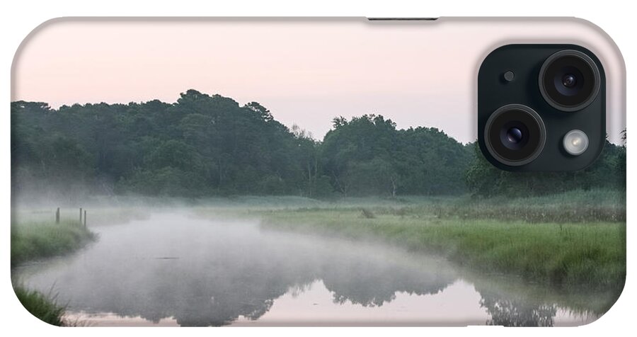 Stream Foggy iPhone Case featuring the photograph Foggy Morning Reflections by Allan Levin