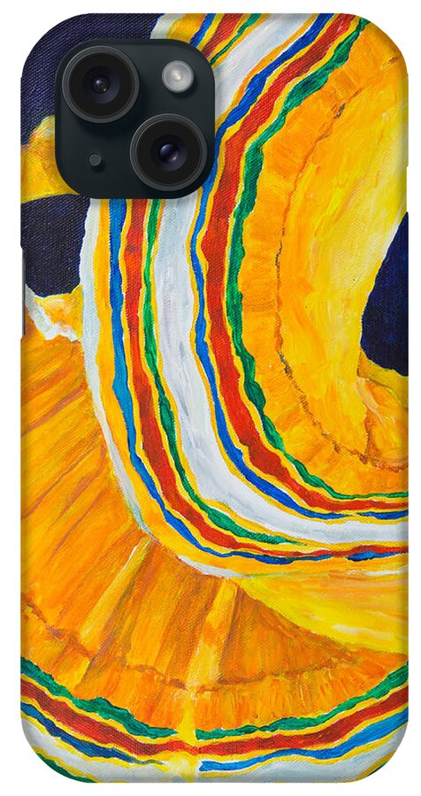 Dancer iPhone Case featuring the painting Folklorica in Yellow by Sally Quillin