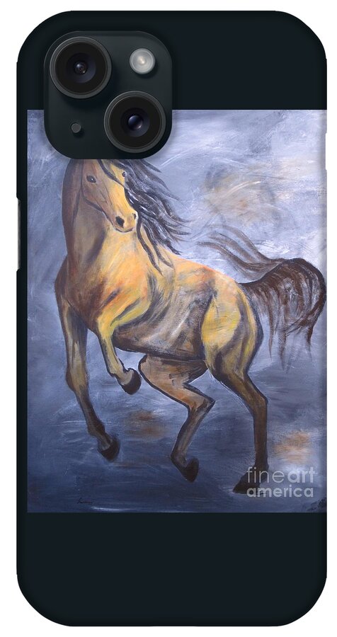 Horse iPhone Case featuring the painting Follow Me by Laurianna Taylor