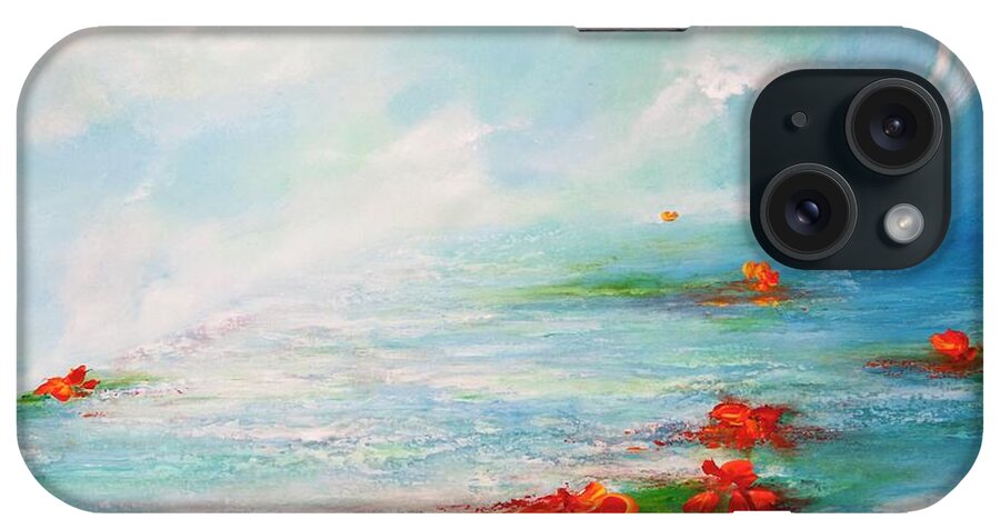 Abstract iPhone Case featuring the painting Follow Your Dreams by Teresa Wegrzyn