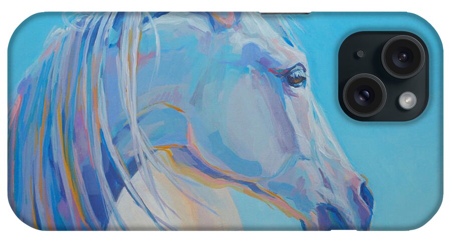 Gray Pony iPhone Case featuring the painting For Melissa by Kimberly Santini