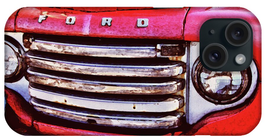 Alabama Photographer iPhone Case featuring the digital art Ford Grille by Michael Thomas