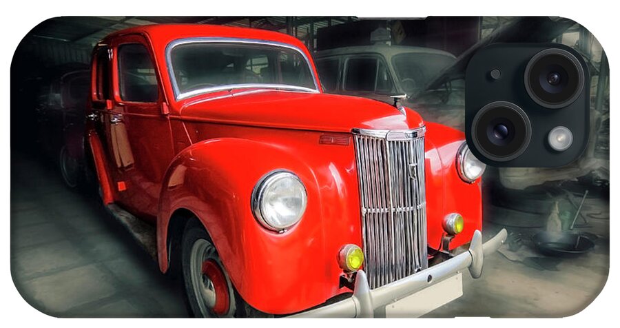 Red iPhone Case featuring the photograph Ford Prefect by Charuhas Images