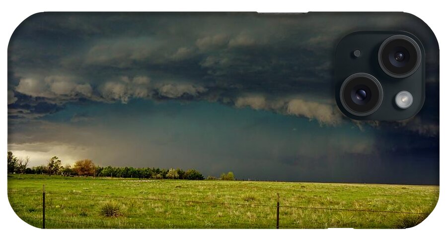 Storm iPhone Case featuring the photograph Foreboding Skies at the Ranch by Ed Sweeney