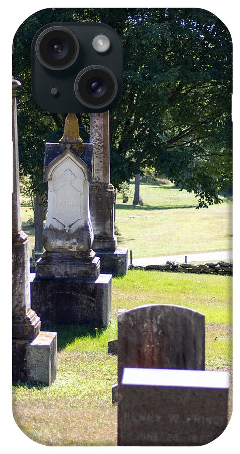 Cemetery iPhone Case featuring the photograph Foreside Cemetery 3 by Dick Botkin