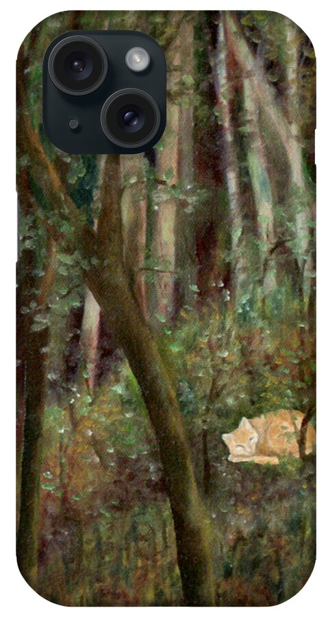 Cat iPhone Case featuring the painting Forest Cat by FT McKinstry