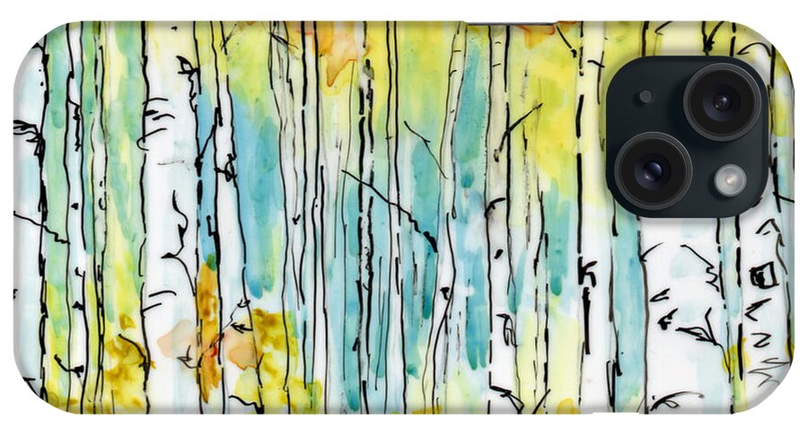 Art iPhone Case featuring the painting Forest for the Trees by Mary Benke