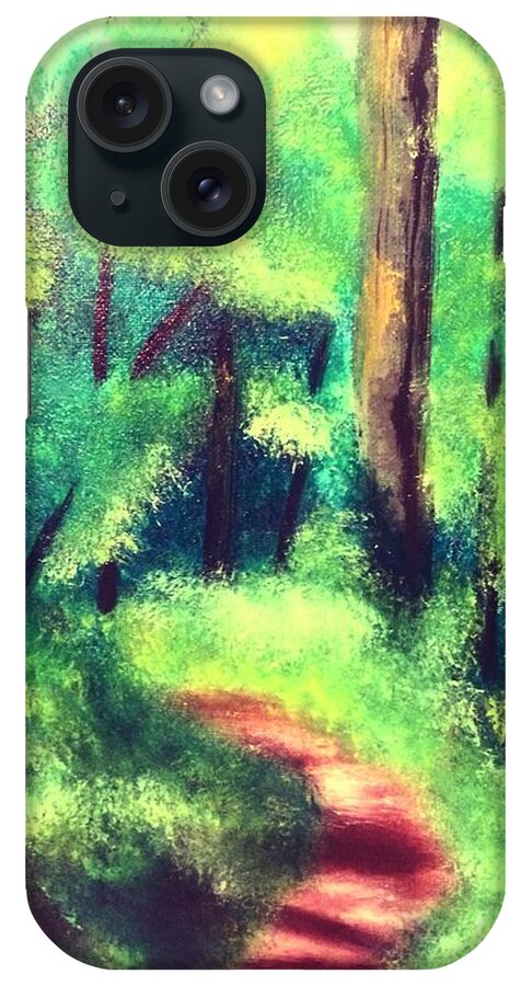 Forest iPhone Case featuring the painting Forest Path by Denise Tomasura