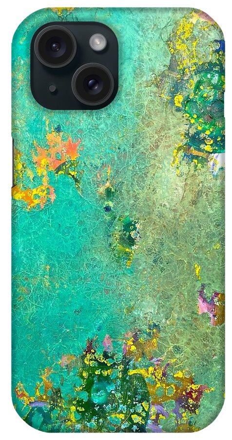 Abstract iPhone Case featuring the painting Deep Forest by Wonju Hulse