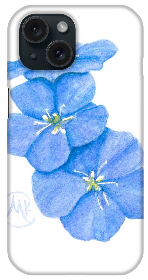 Flowers iPhone Case featuring the painting Forget Me Nots by Monica Burnette