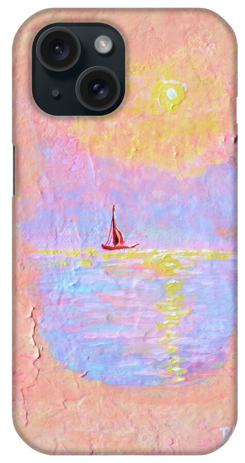Abstract iPhone Case featuring the painting Forgotten Joy by Donna Blackhall