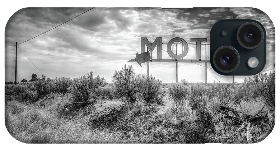 Travel Photography iPhone Case featuring the photograph Forgotten Motel Sign by Spencer McDonald