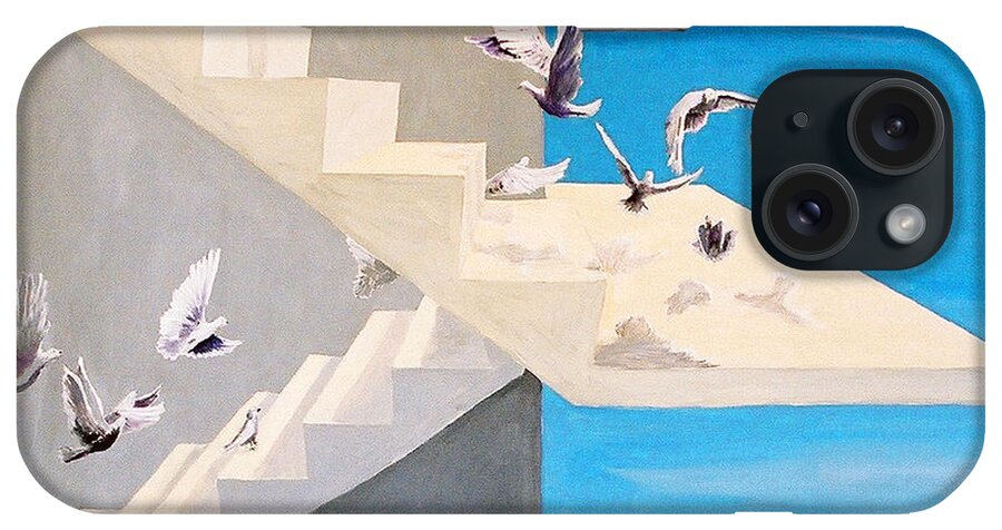 Birds iPhone Case featuring the painting Form Without Function by Steve Karol
