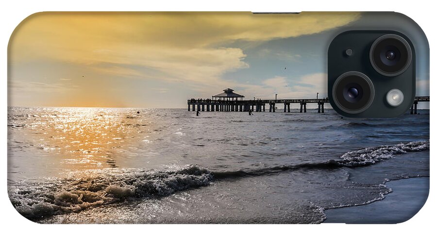 Florida iPhone Case featuring the photograph Fort Myers pier before sunset by Claudia M Photography