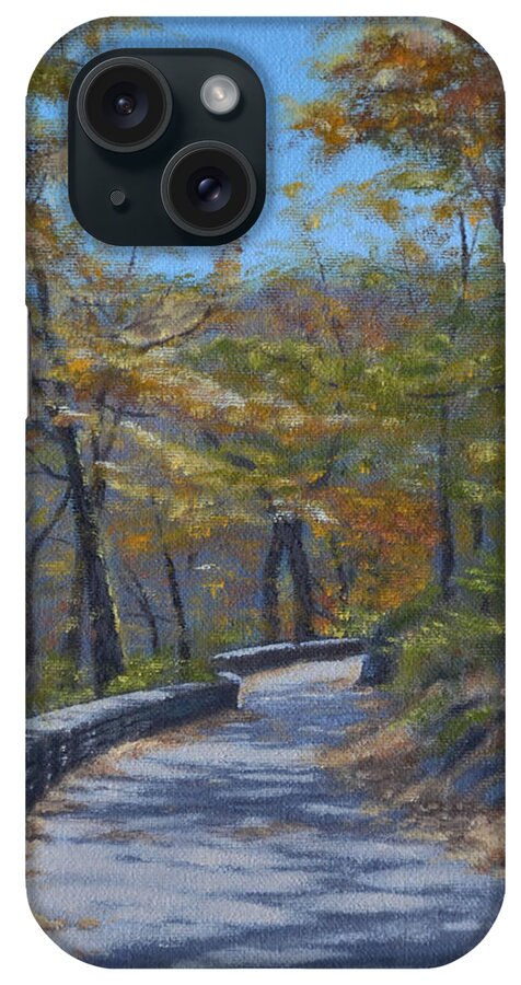 Fort Tryon Park New York iPhone Case featuring the painting Fort Tryon Park New York by Alex Vishnevsky