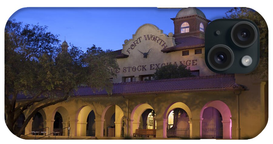 The Fort Worth Livestock Exchange Is Located In The Fort Worth Stockyards iPhone Case featuring the photograph Fort Worth Livestock Exchange by Greg Kopriva