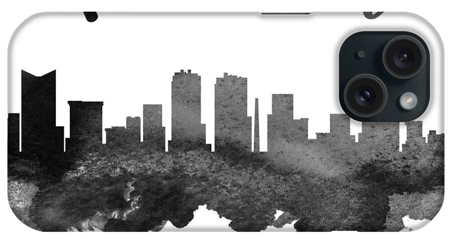 Fort Worth iPhone Case featuring the painting Fort Worth Texas Skyline 18 by Aged Pixel