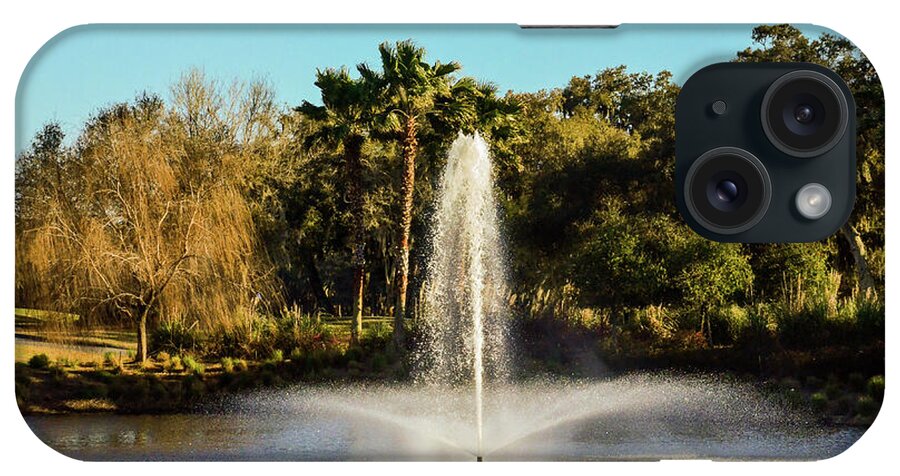Tpc Sawgrass iPhone Case featuring the photograph Fountain Spray at TPC Sawgrass by Randy J Heath