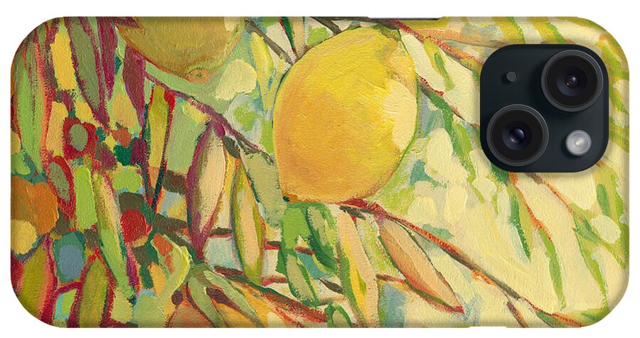 Lemon iPhone Case featuring the painting Four Lemons by Jennifer Lommers