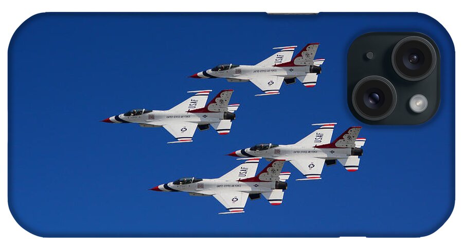 Atlantic City Airshow iPhone Case featuring the photograph Four Thunderbirds by Raymond Salani III