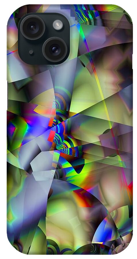 Fractal iPhone Case featuring the digital art Fractal Cubism by Ronald Bissett