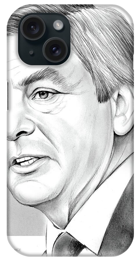 Francois Fillon iPhone Case featuring the drawing Francois Fillon by Greg Joens