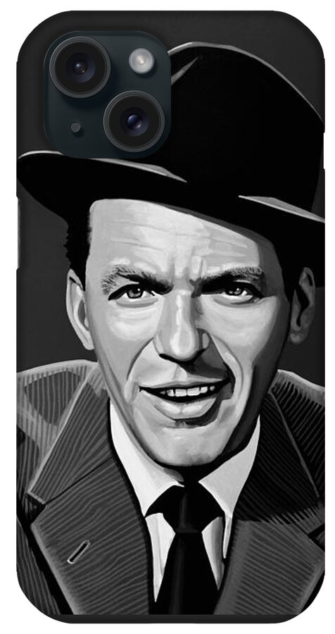 Frank Sinatra iPhone Case featuring the mixed media Frank Sinatra by Meijering Manupix