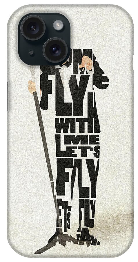 Frank iPhone Case featuring the painting Frank Sinatra Typography Art by Inspirowl Design