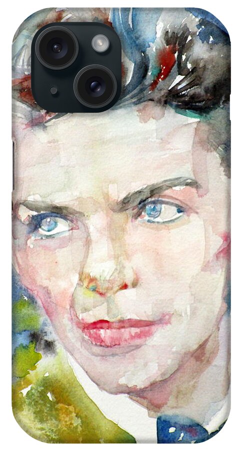 Frank iPhone Case featuring the painting FRANK SINATRA - watercolor portrait.8 by Fabrizio Cassetta
