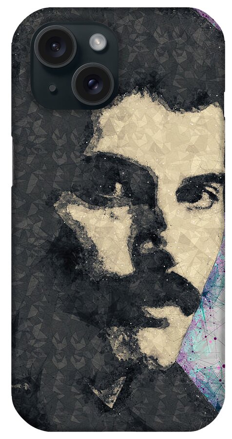 Freddie Mercury iPhone Case featuring the mixed media Freddie Mercury Illustration by Studio Grafiikka